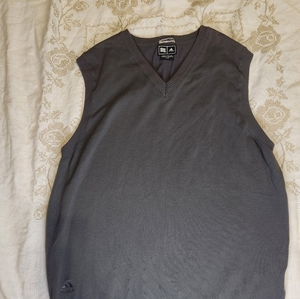 Adidas Climalite Sweater Men's‎ Vest Golf Outdoor V-Neck Gray Sports Large